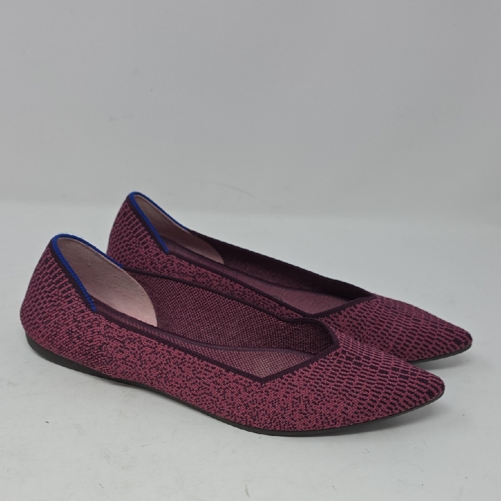 Rothys The Point Fig Python Pointed Toe Slip On F… - image 3